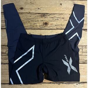 2xu Womens Size S Navy Blue Compression Cropped Leggings NWOT